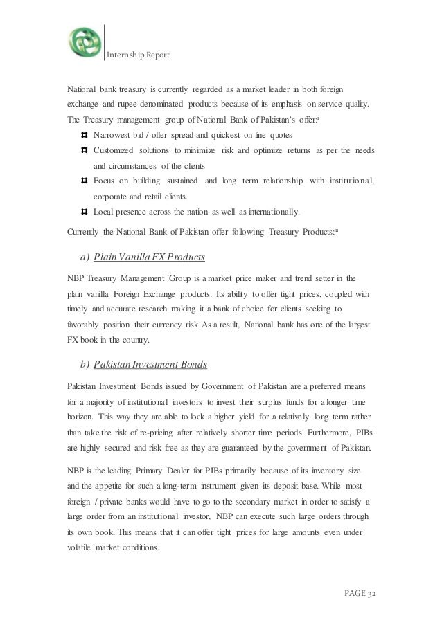 Internship report on treasury department of bank internship report on cooperative bank